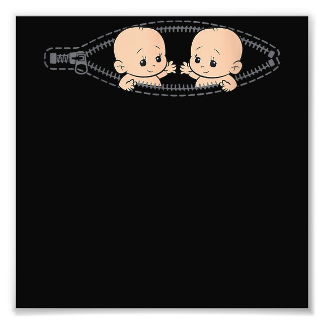 Mom Of Twin Pregnancy Twins Mom Pregnant With Twin Photo Print (Front)