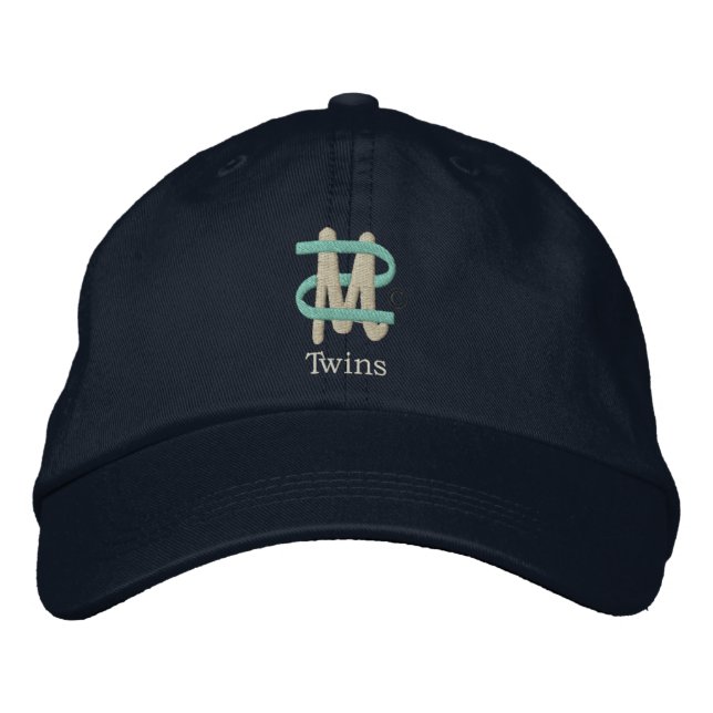 Mom of Twins [2-Drk] Embroidered Baseball Hat (Front)