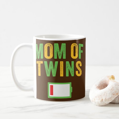 Mom of Twins Birthday Party Low Battery  Coffee Mug