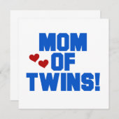 Mom of Twins Blue Text Gifts (Front/Back)
