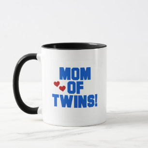 Mom of Twins-Blue Text Tshirts and Gifts Mug