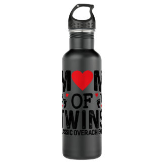 Mom Of Twins Classic Overachiever Twins mom Stainless Steel Water Bottle