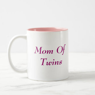 Mom Of Twins Double Hearts Coffee Mug