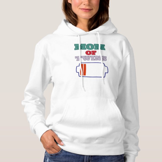 Mom of Twins Hoodie (Front)