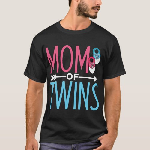 Mom Of Twins Mommy Mother Mothers Day Mama Mothers T_Shirt