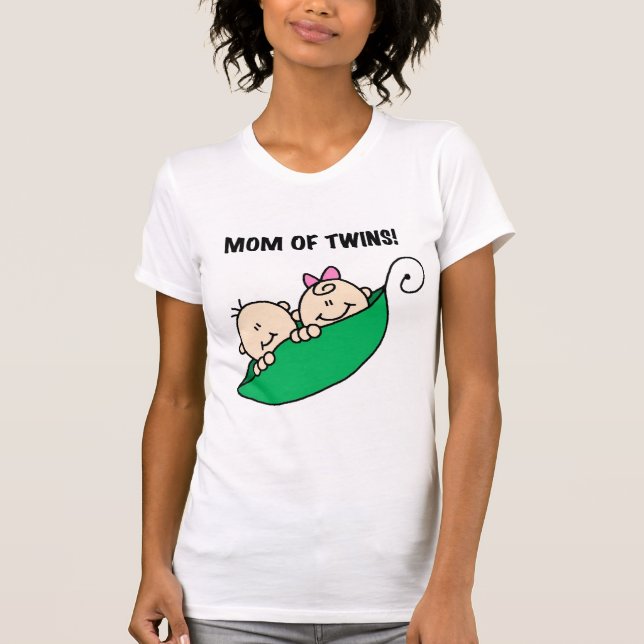 Mom of Twins-Peas in a Pod Tshirts and Gifts (Front)