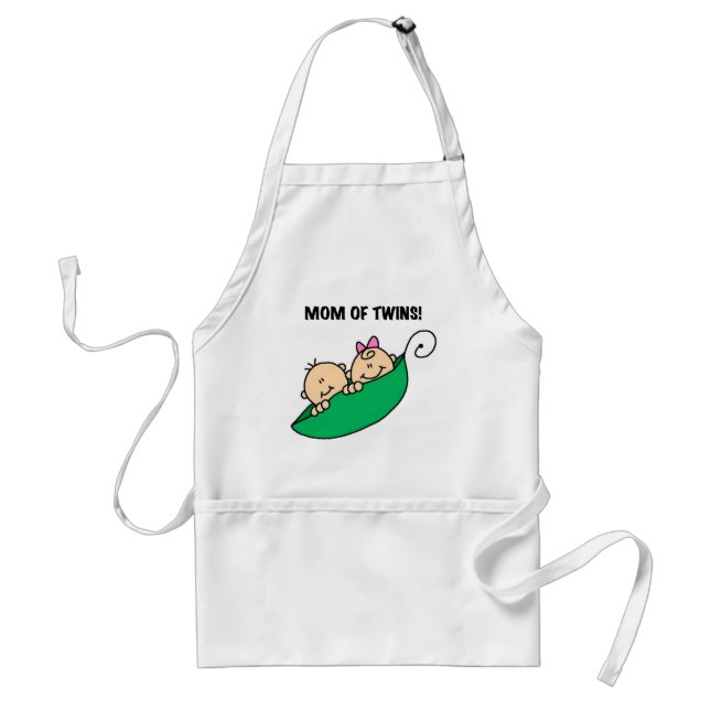 Mom of Twins-Peas in a Pod Tshirts and Gifts Adult Apron (Front)