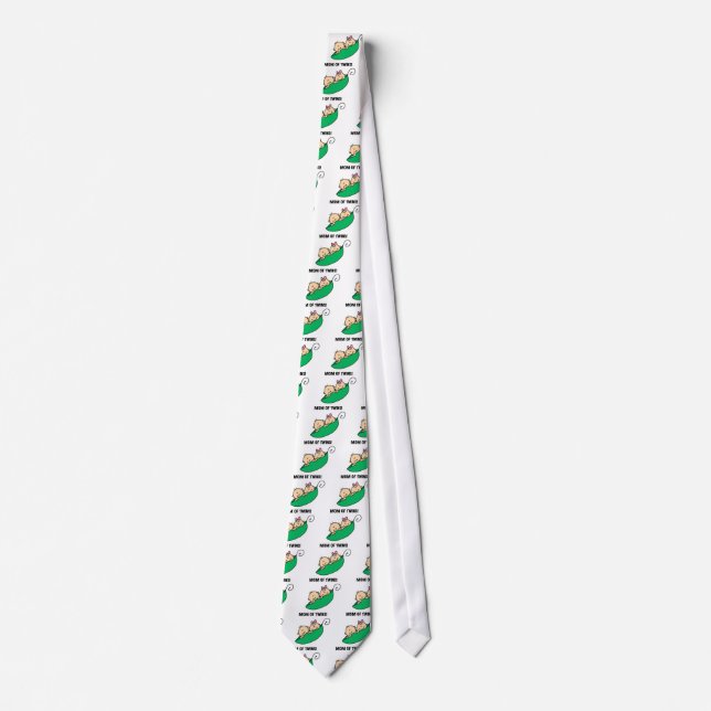 Mom of Twins-Peas in a Pod Tshirts and Gifts Neck Tie (Front)