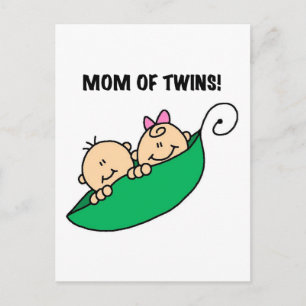 Mom of Twins-Peas in a Pod Tshirts and Gifts Postcard