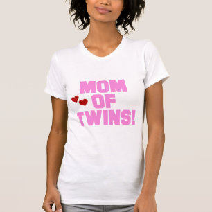 Mom of Twins-Pink Text Tshirts and Gifts