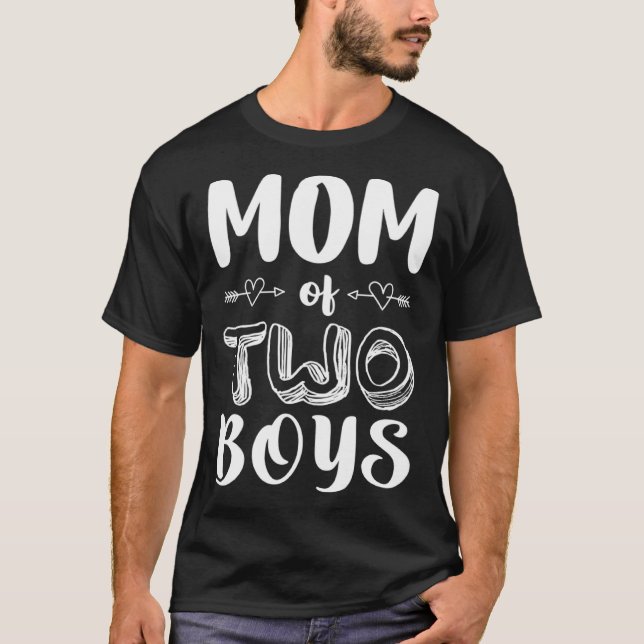 Mom Of Two Boys Twins  Mom Women T-Shirt (Front)
