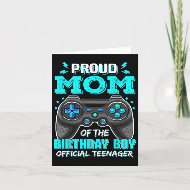 Mom Official Teenager Video Game 13th Birthday  Card (Front)