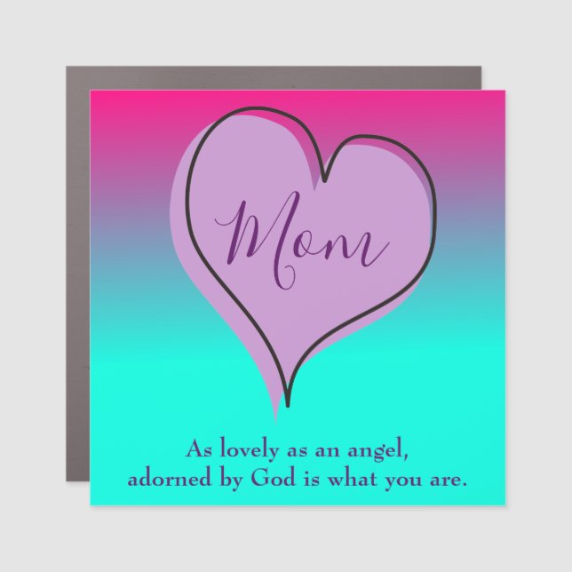 Mom Ombre Car Magnet (Front)
