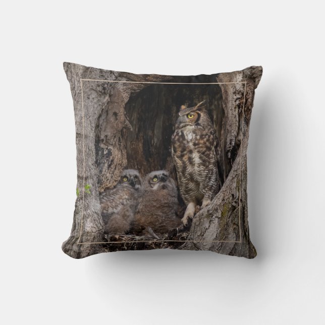 Mom On Guard Duty Throw Pillow (Front)
