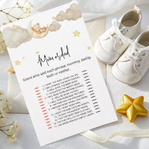Mom or Dad Game Card - Pearls Baby Shower