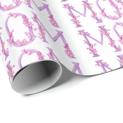 Mom orchid watercolor art celebration wrapping paper