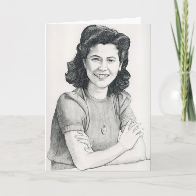 Mom Original Art Greeting Card (Front)