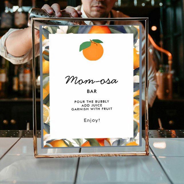 Mom-osa A Little Cutie is on the Way Baby Shower Poster (Creator Uploaded)