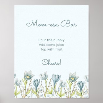 Mom-osa Bar Baby Shower  Poster by lemontreecards at Zazzle
