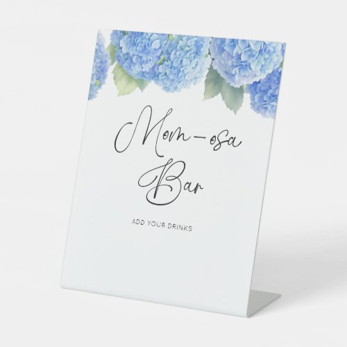 Mom_osa Bar Hydrangea Its a Boy Baby Shower Pedestal Sign