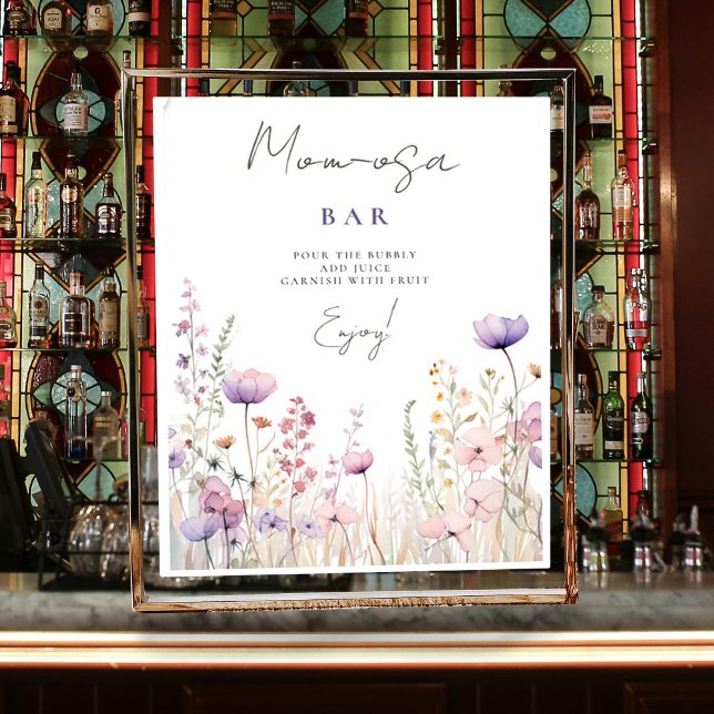 Mom-osa Bar Meadow Wildflower Baby Shower Woodland Poster (Creator Uploaded)