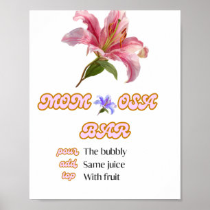Mom osa bar sign floral pink printable