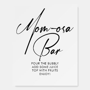Mom-osa Bar Sign For Your Baby Shower