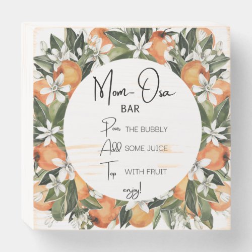 Mom_osa Bar Wooden Sign Baby Shower Wooden Box Sign