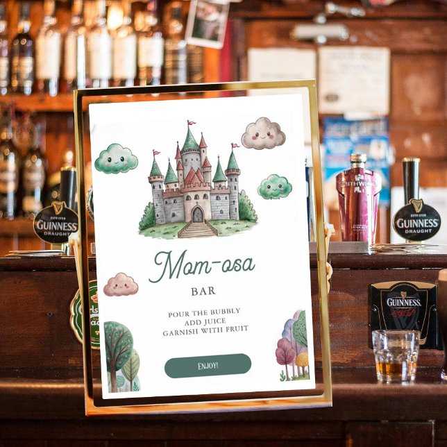 Mom-osa Once Upon a Time Green Castle Baby Shower Poster (Creator Uploaded)