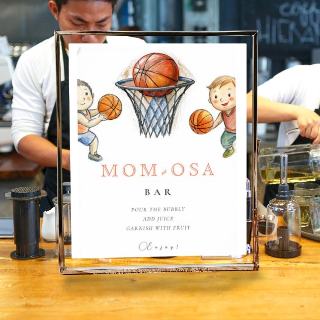 Mom-osa Our Little Champ Basketball Baby Shower Poster (Creator Uploaded)