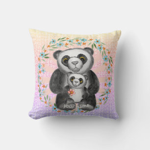 Mom Panda Bear Love custom pillow