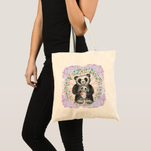 Mom Panda Bear Love custom Tote Bag