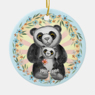Mom Panda Bear ornament 