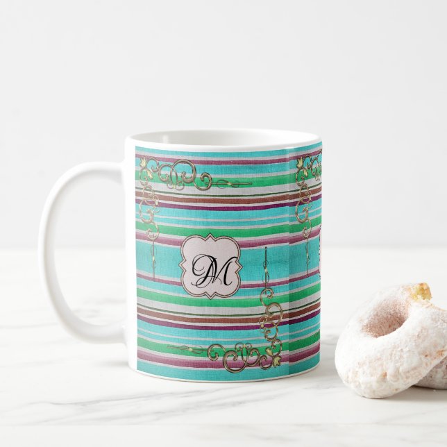 Mom Pastel Stripe Mug (With Donut)