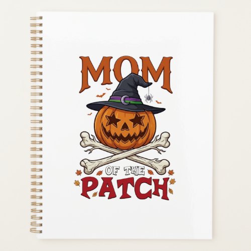 Mom Patch Halloween Pumpkin Witch Hat Crossbones_1 Planner