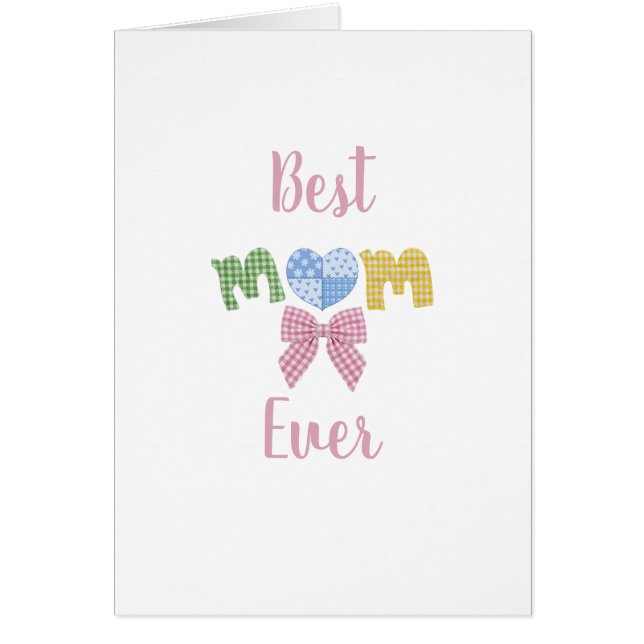 Mom Patchwork Mother's Day Birthday Greeting Card (Front)