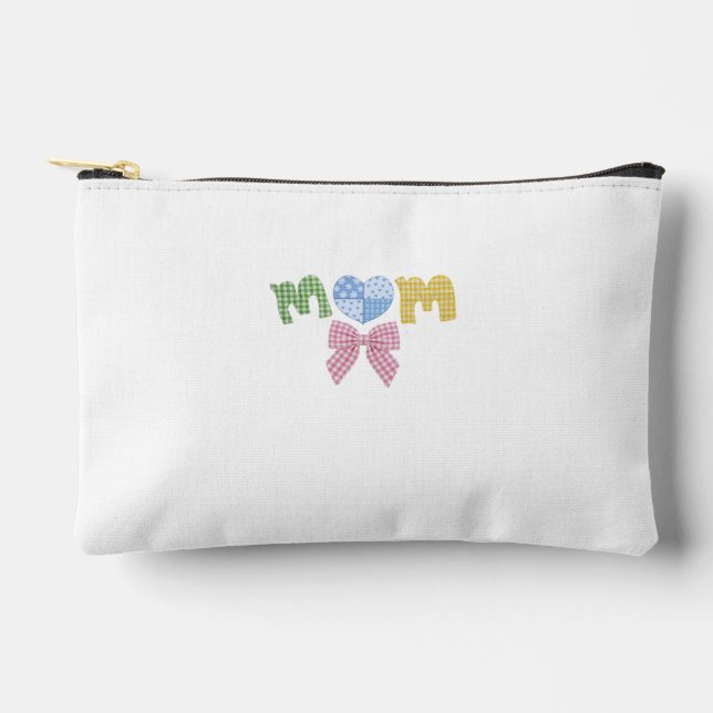 Mom Patchwork Mother's Day Gift Accessory Pouch (Front)