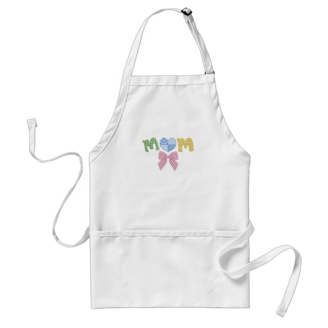 Mom Patchwork Mother's Day Gift Adult Apron (Front)