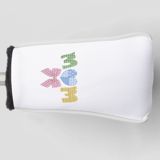 Mom Patchwork Mother's Day Gift Custom  Golf Head Cover (Front)