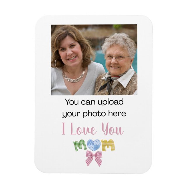 Mom Patchwork Mother's Day Gift Custom Photo Magnet (Vertical)