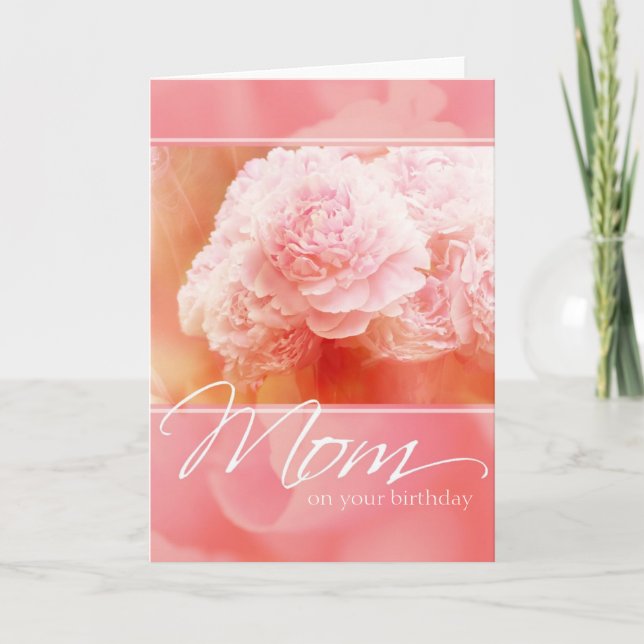 Mom Peony Birthday Card (Front)