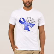 Mom Periwinkle Ribbon - Stomach Cancer T-Shirt