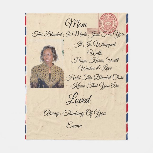 Mom Personalize Fleece Blanket (Front)