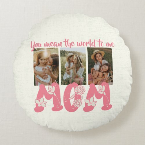 MOM PERSONALIZE IT NOW ROUND PILLOW