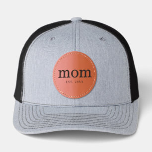 Mom Personalized Mother Leather Patch Hat