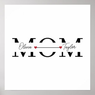 Mom Personalized Name Mother's Day Poster
