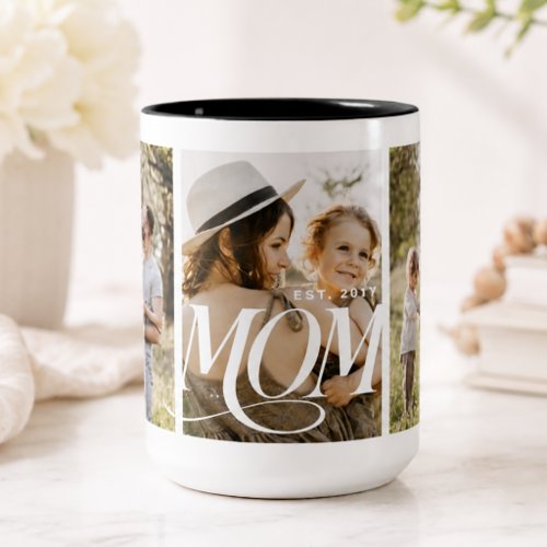 Mom Personalized Photo Two-Tone Coffee Mug