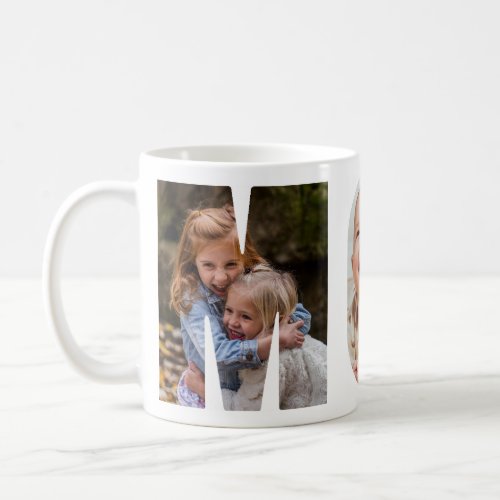 MOM Personalized Three Photo Mug