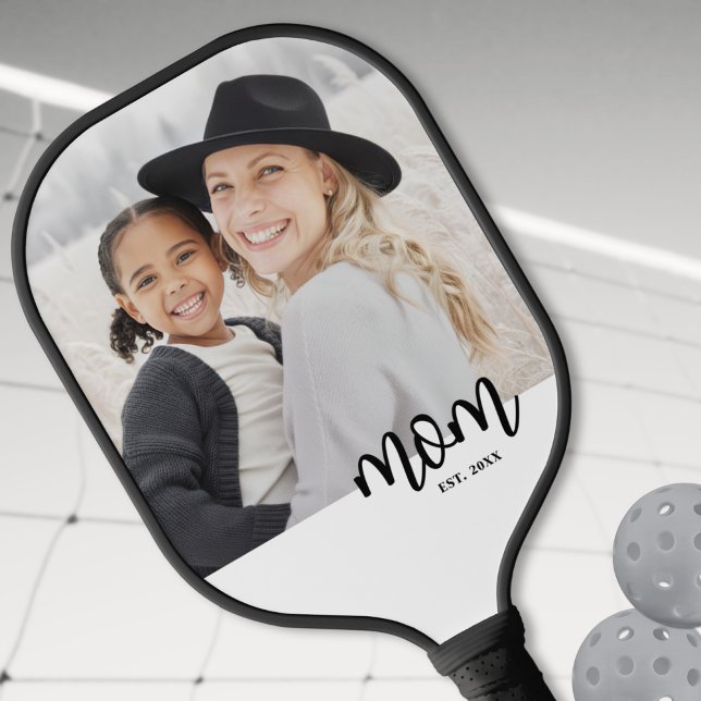 Mom Photo Carbon Fiber Pickleball Paddle (Mom Established Mother's Day Gift Carbon Fiber Pickleball Paddle)
