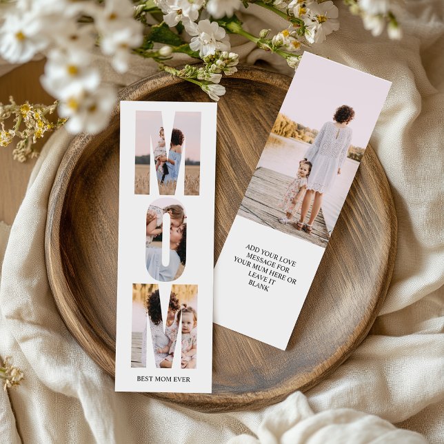 MOM Photo Collage 3 Letter Cutout Personalized Bookmarks (Creator Uploaded)